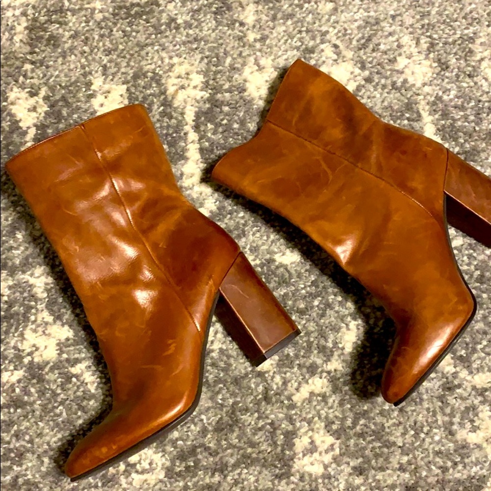 LUCKY BRAND Real Leather Brown Bootie Boot Sz 7M